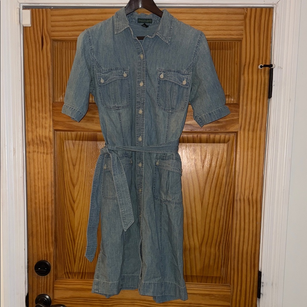Ralph Lauren Denim Blue Midi Dress